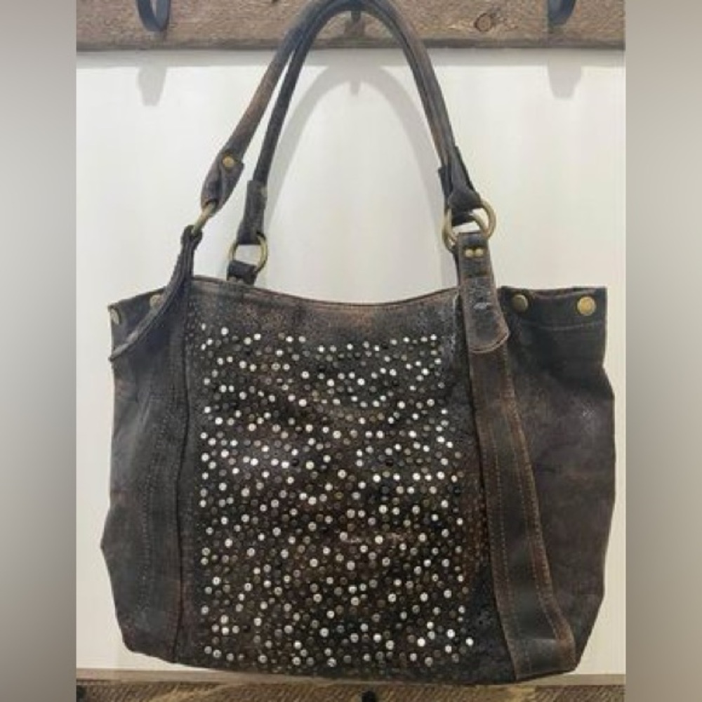 Frye Boho Studded 100% Leather Handbag